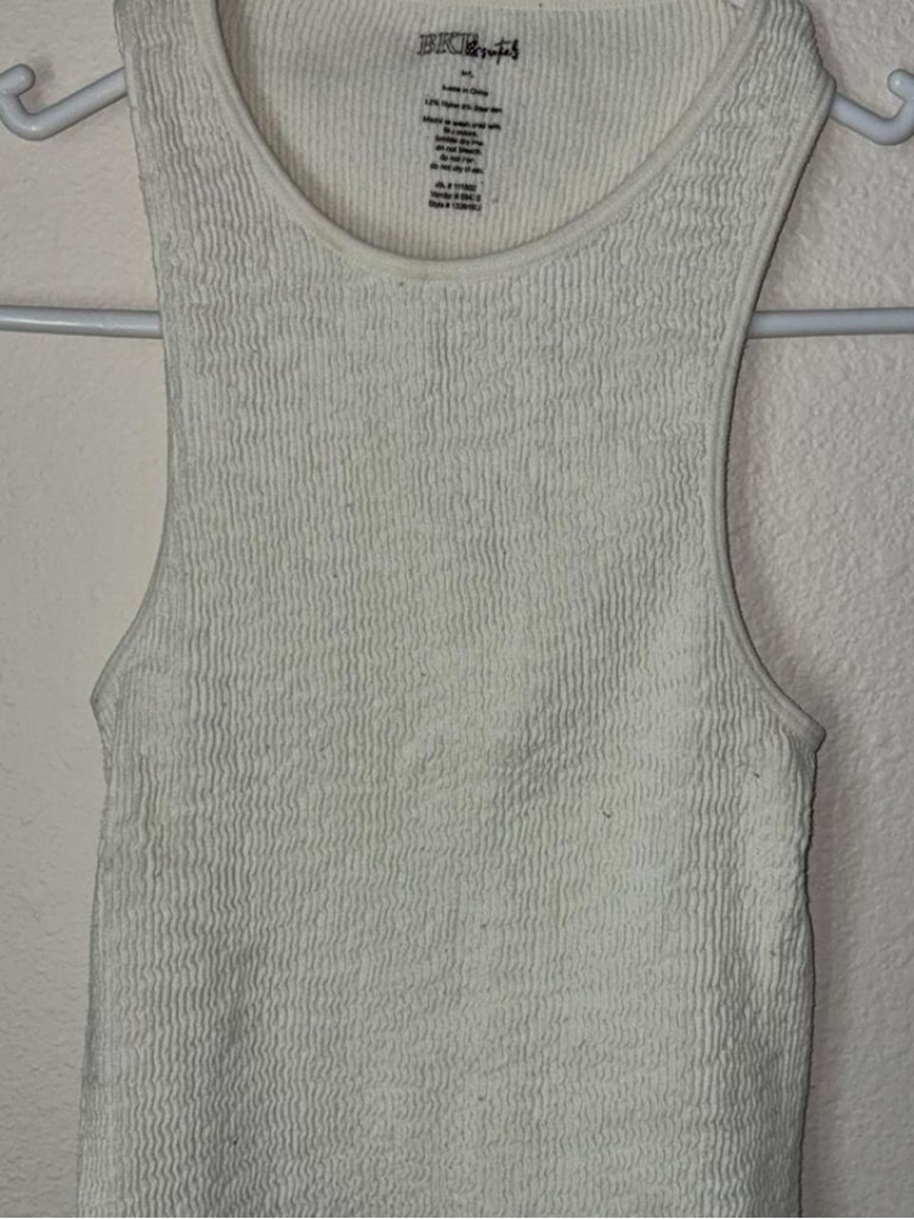 BKE Textured Ivory Tank Top